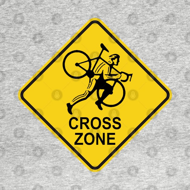 Cyclocross Zone Road Sign by esskay1000